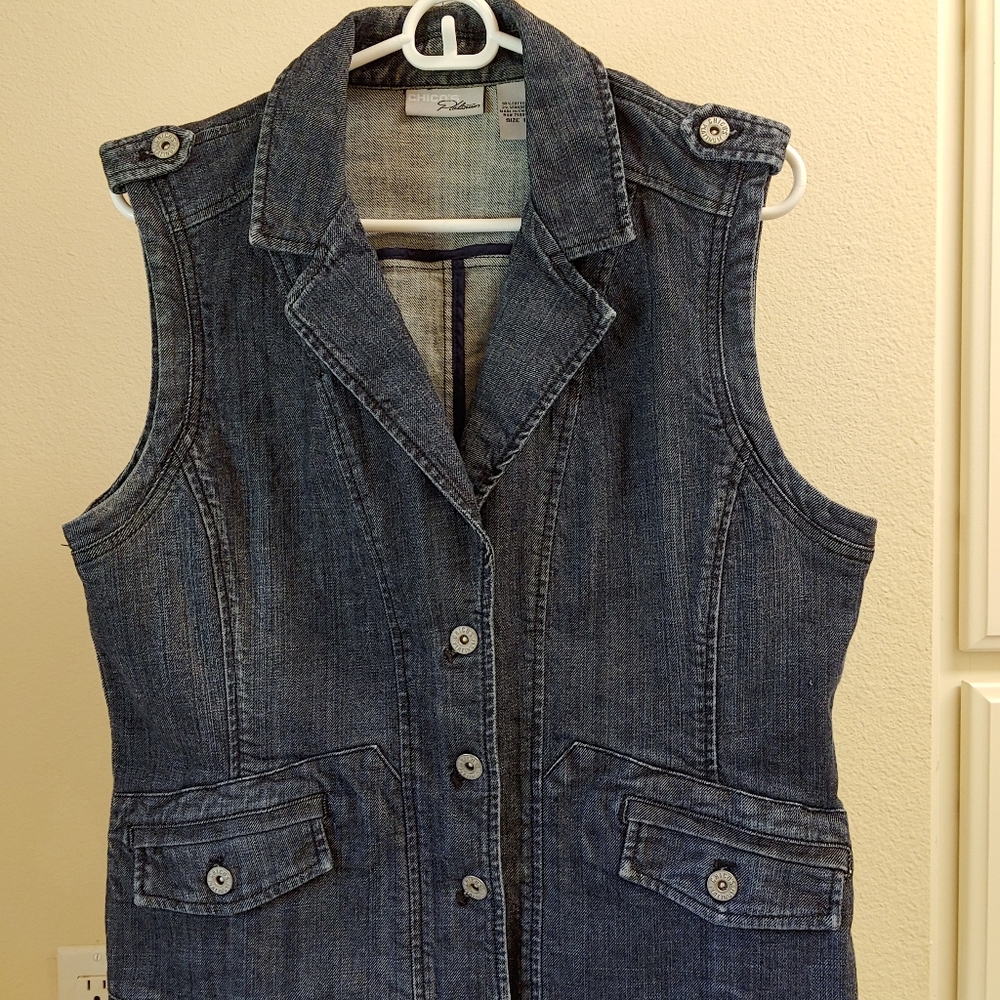 Chico's Platinum Denim Vest